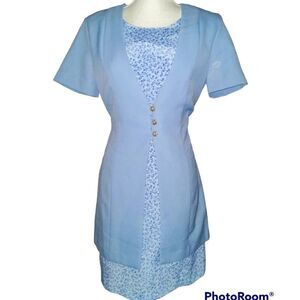 DBY LTD. Vintage blue jacket dress size 7/8‎